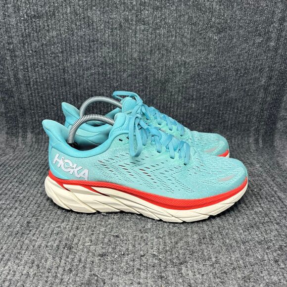 Hoka One One Clifton 8 Aquarelle Eggshell Blue Running Shoes Women’s Size 9.5 B - Picture 1 of 8